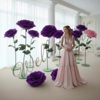 Ростовой цветок из бумаги "Роза фиолетовая"